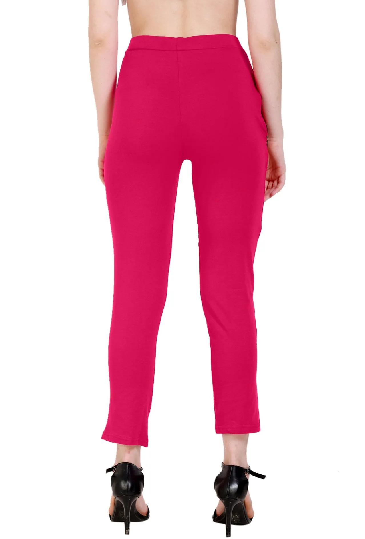 Sona Women's/Girl's International Soft  Cotton Regular Fit Straight Pants/Trouser-White