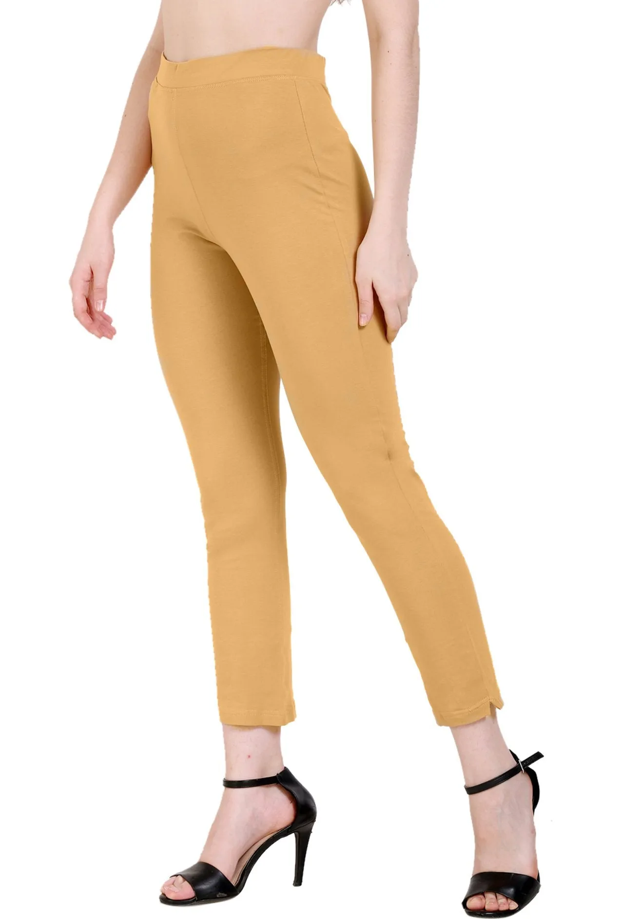 Sona Women's/Girl's International Soft  Cotton Regular Fit Straight Pants/Trouser-White