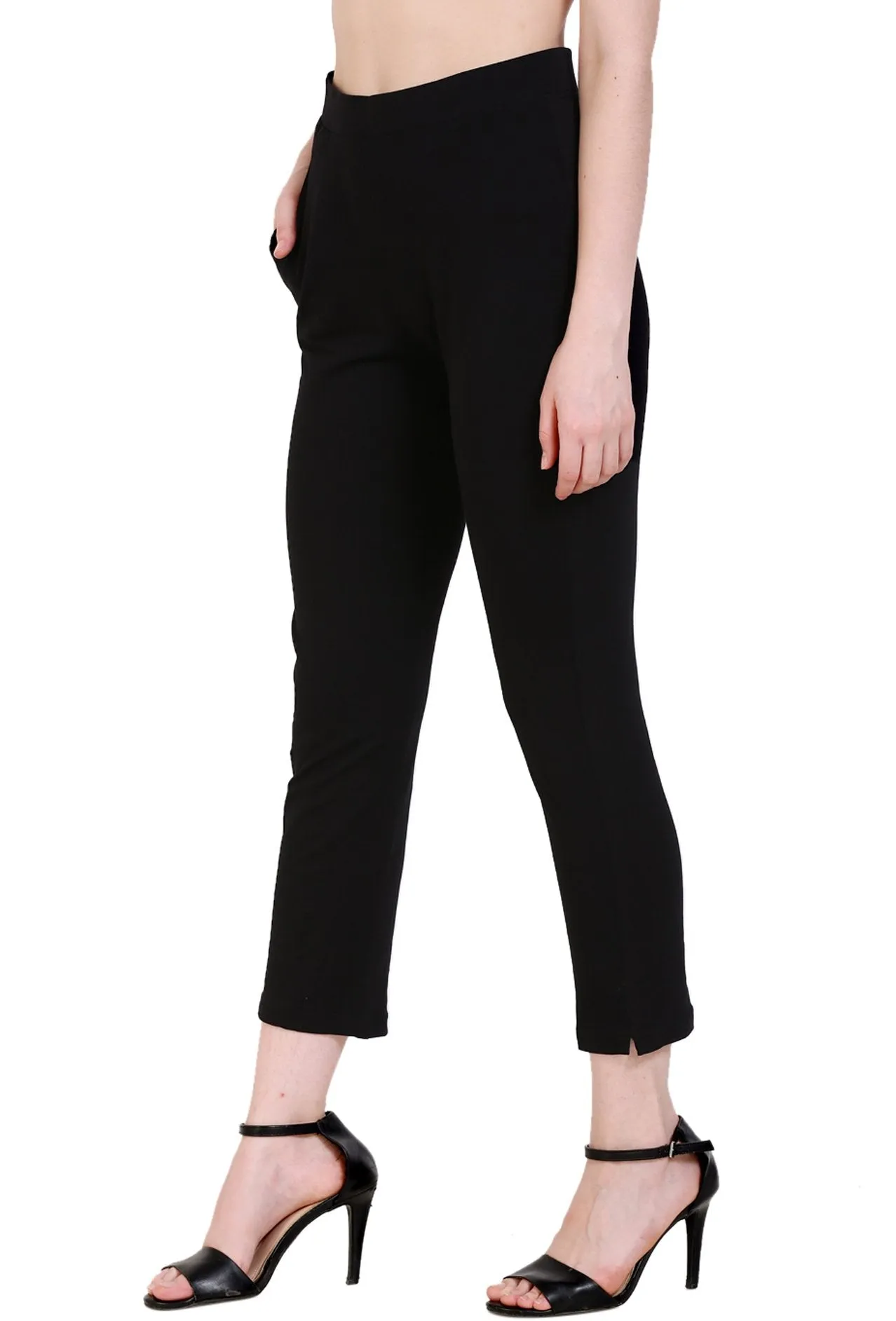 Sona Women's/Girl's International Soft  Cotton Regular Fit Straight Pants/Trouser-White