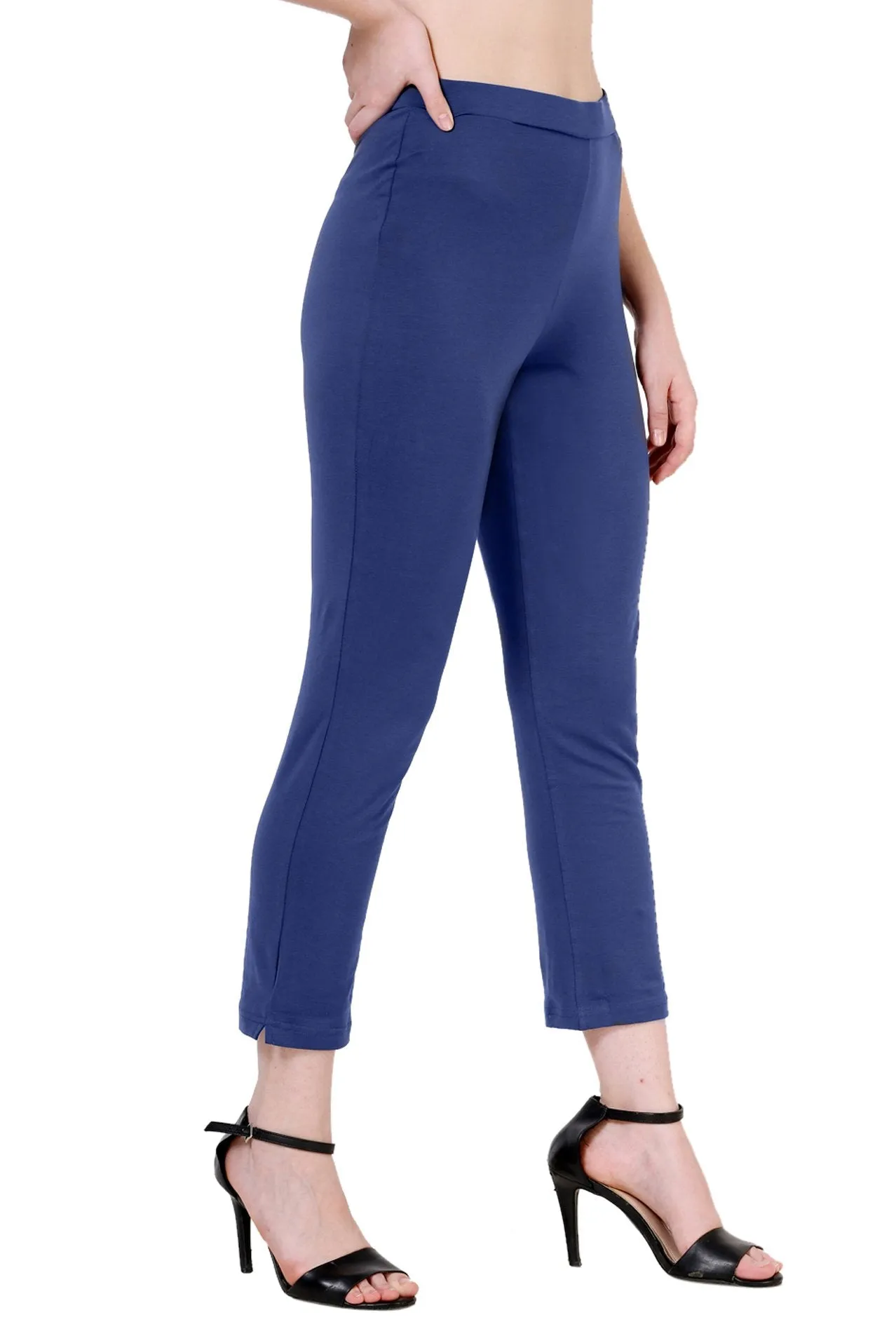 Sona Women's/Girl's International Soft  Cotton Regular Fit Straight Pants/Trouser-White