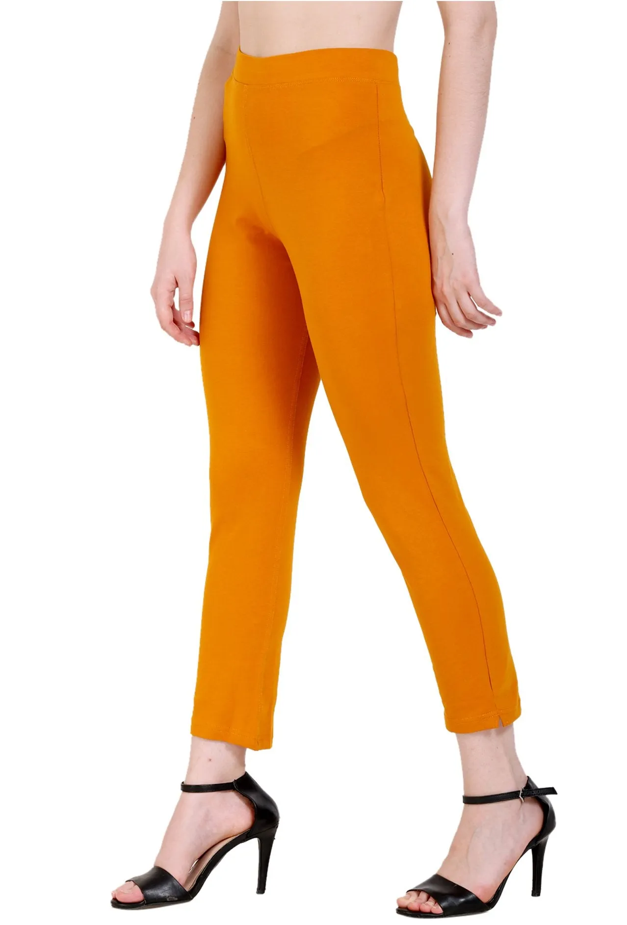 Sona Women's/Girl's International Soft  Cotton Regular Fit Straight Pants/Trouser-White