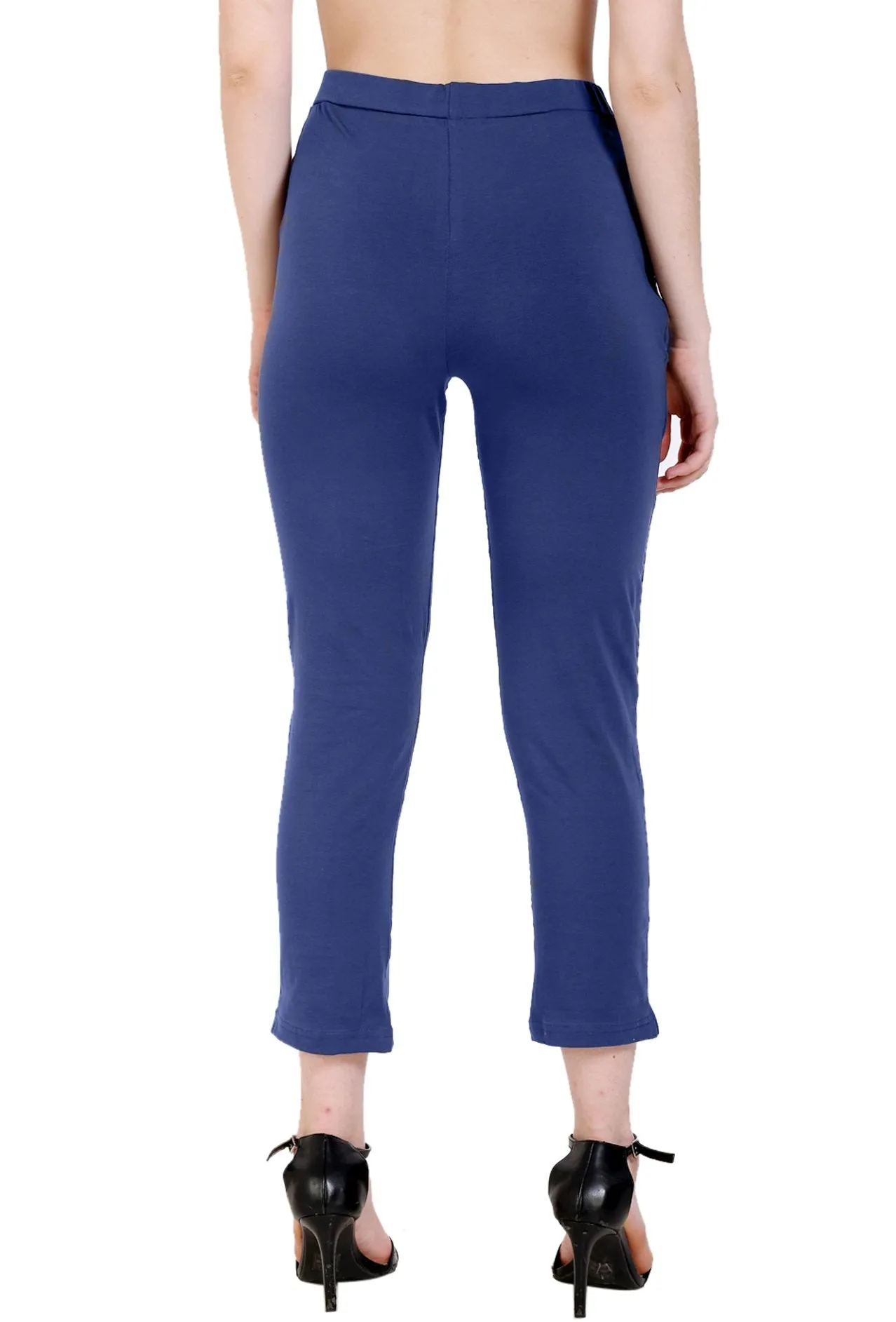 Sona Women's/Girl's International Soft  Cotton Regular Fit Straight Pants/Trouser-White
