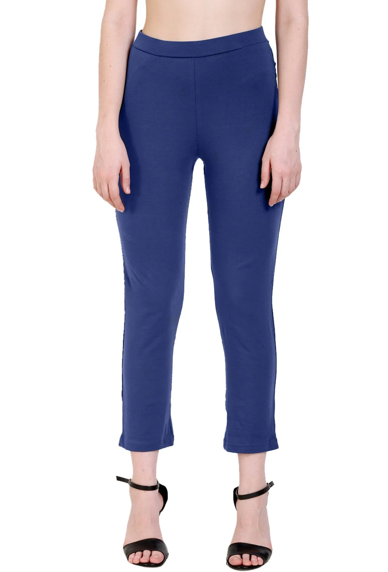 Sona Women's/Girl's International Soft  Cotton Regular Fit Straight Pants/Trouser-White