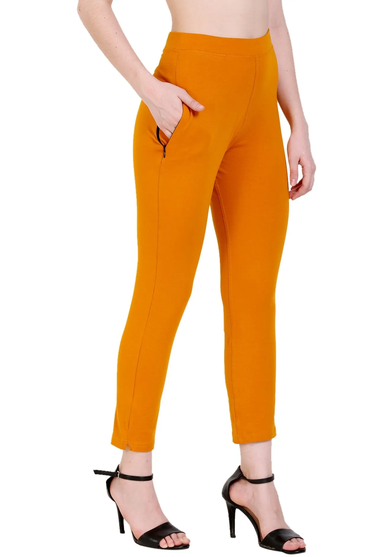 Sona Women's/Girl's International Soft  Cotton Regular Fit Straight Pants/Trouser-White