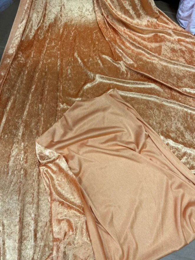 Stretch Panne Velvet Velour Fabric  by the yard