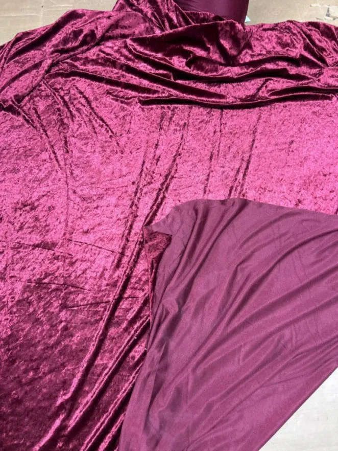 Stretch Panne Velvet Velour Fabric  by the yard
