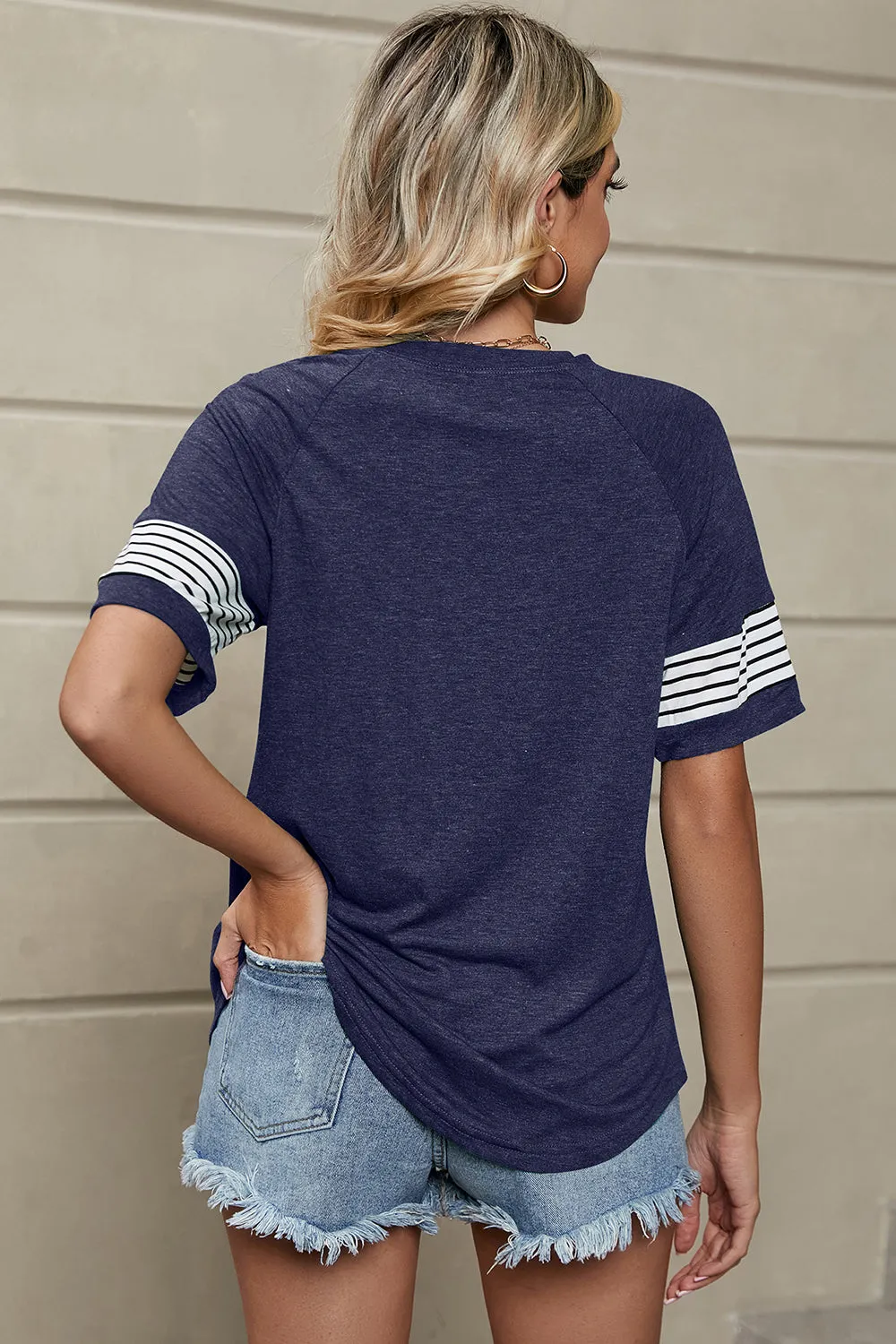 Striped Sleeve Classic T-Shirt