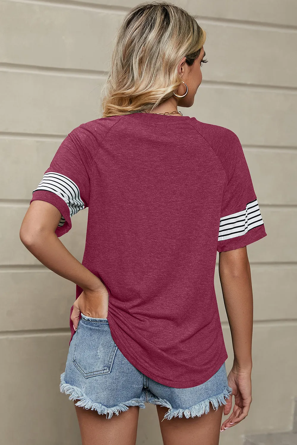 Striped Sleeve Classic T-Shirt