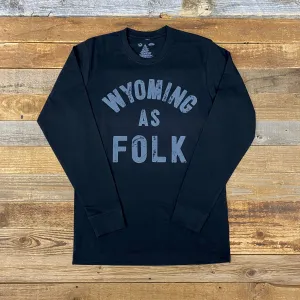 Surf Wyoming® Grey Wyoming As Folk Long Sleeve - Black
