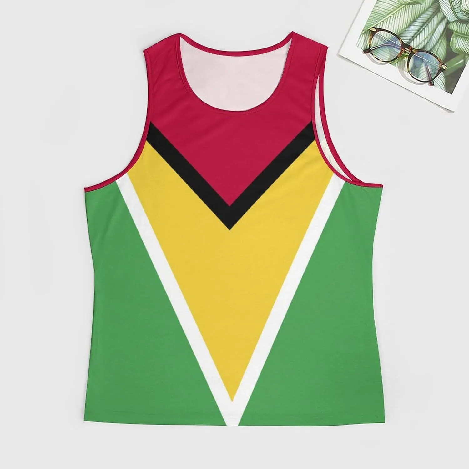 TAIZIYEAH Dominican Flag Mens Workout Tank Tops Gym Loose Fit Sleeveless Shirt Summer Beach Crewneck Breathable Tees