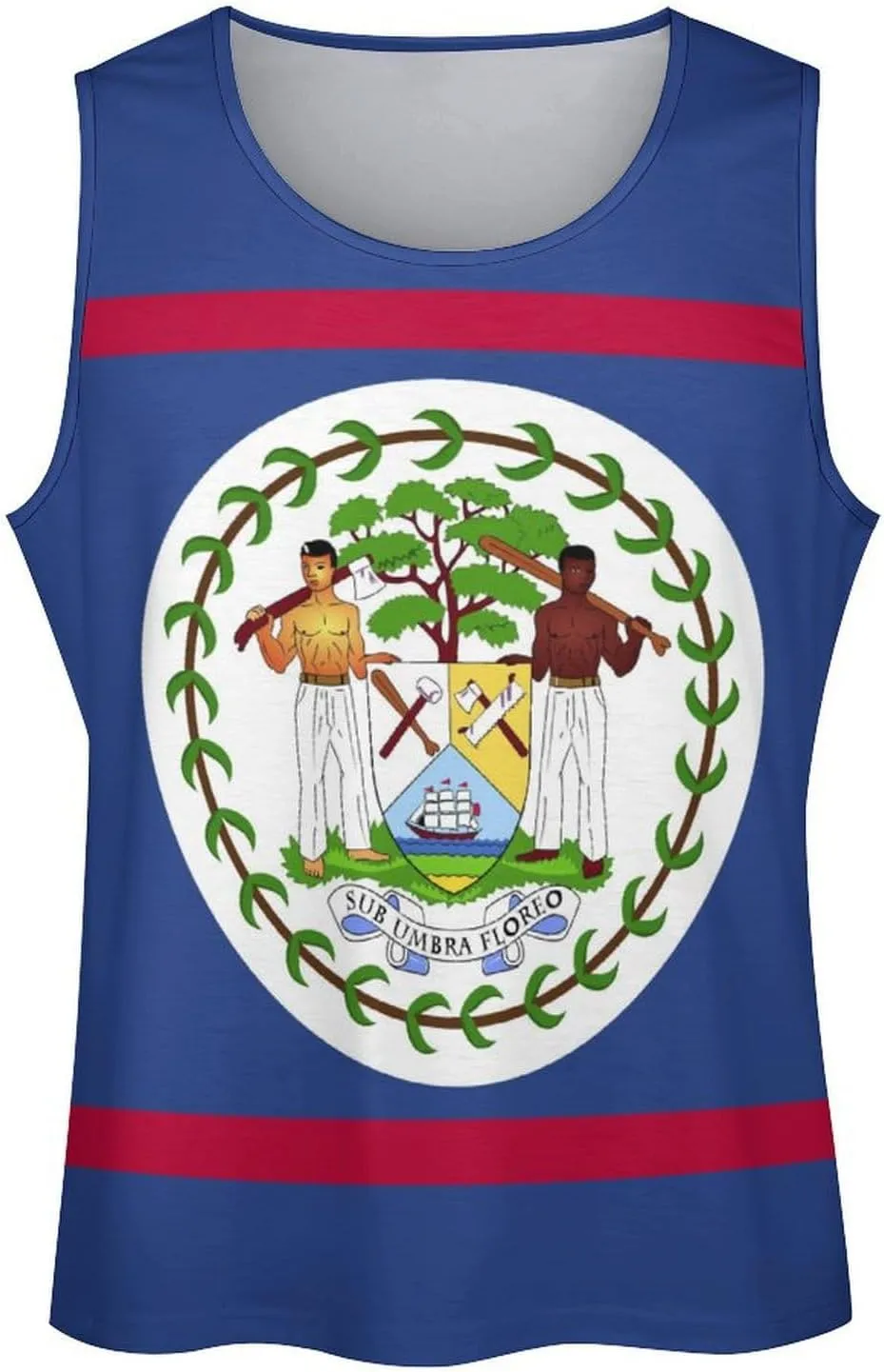 TAIZIYEAH Dominican Flag Mens Workout Tank Tops Gym Loose Fit Sleeveless Shirt Summer Beach Crewneck Breathable Tees