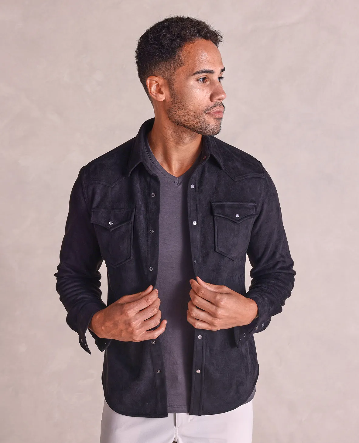 The Wyatt - Microsuede Shirt Jacket