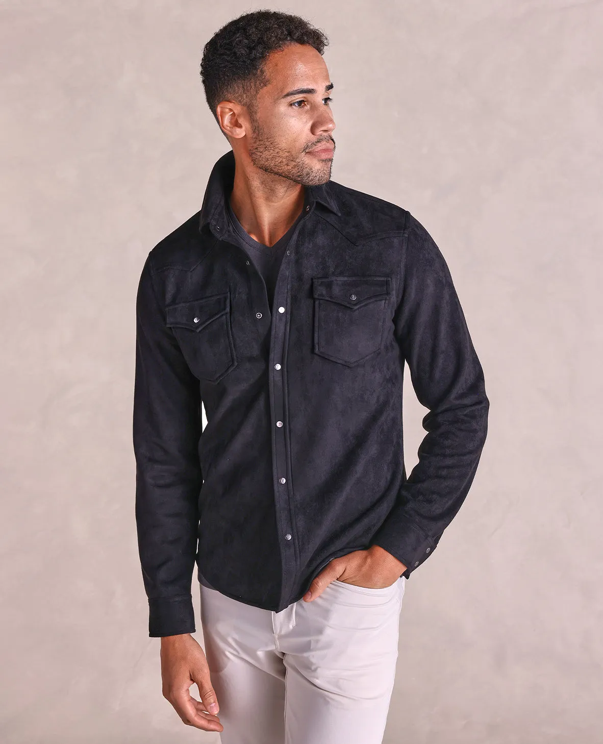 The Wyatt - Microsuede Shirt Jacket