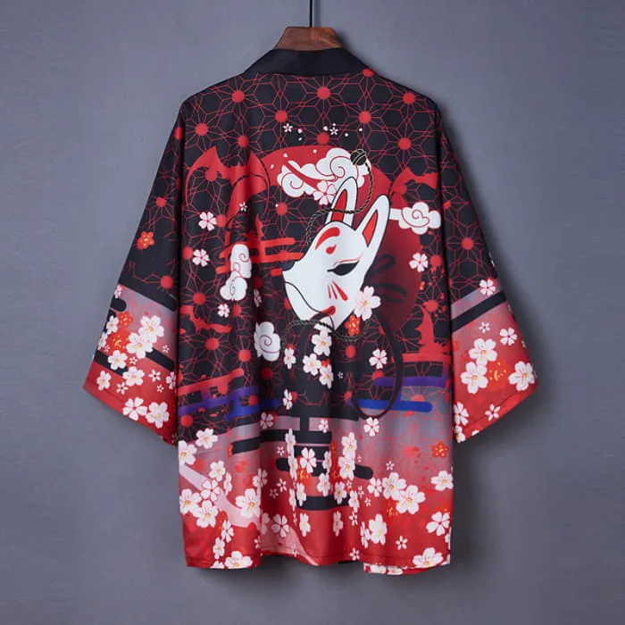Vintage Anime Sakura Kimono Outerwear Sun Protective
