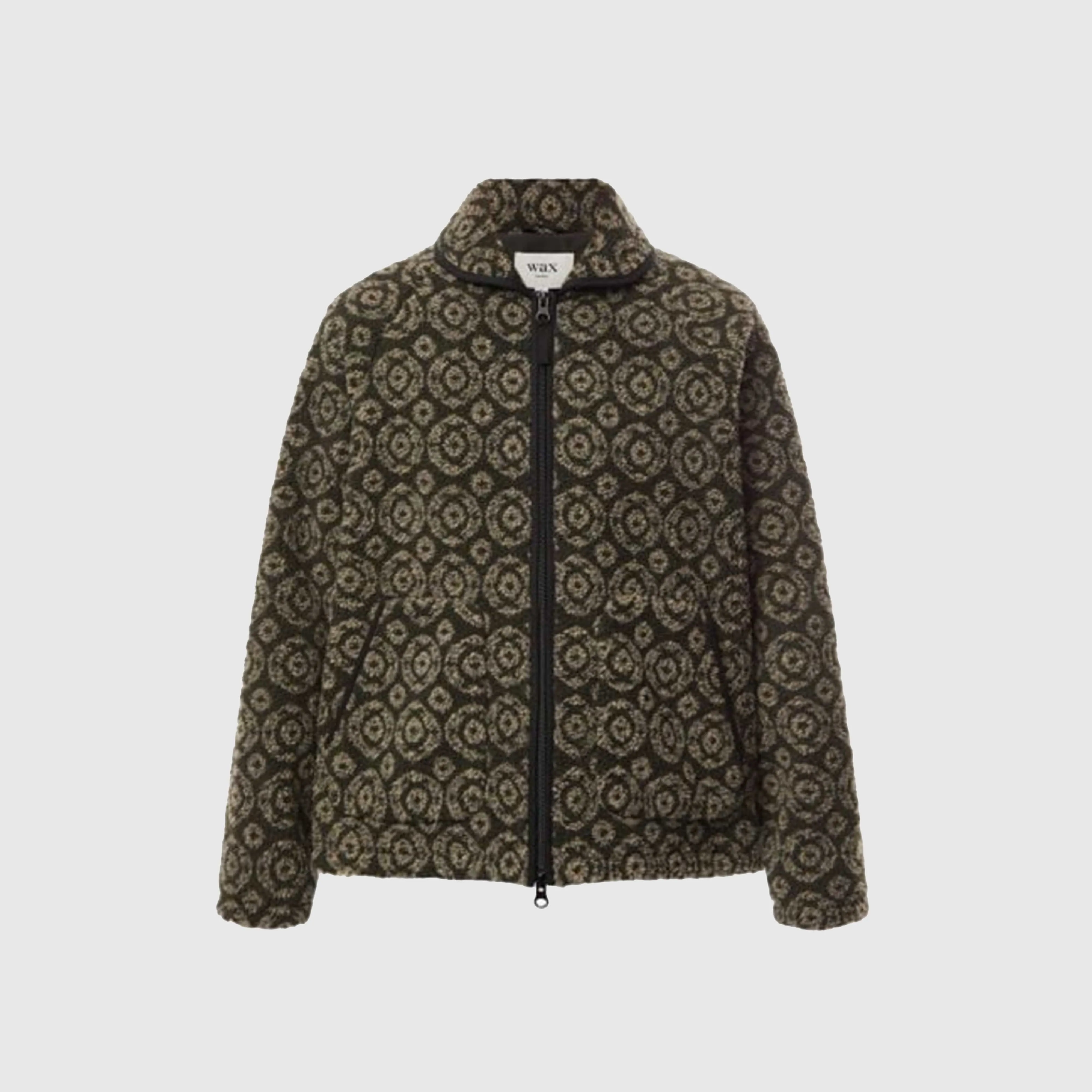 Wax Tate Fleece Jacket Ornate Fleece - Washed Black