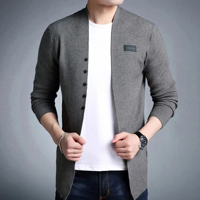 West Louis Middle-Long Length Solid Cardigan