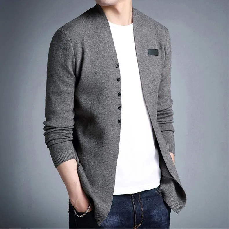 West Louis Middle-Long Length Solid Cardigan