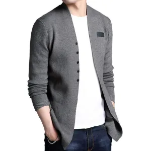 West Louis Middle-Long Length Solid Cardigan