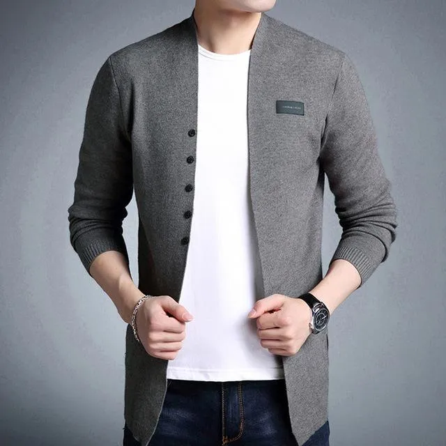 West Louis Middle-Long Length Solid Cardigan