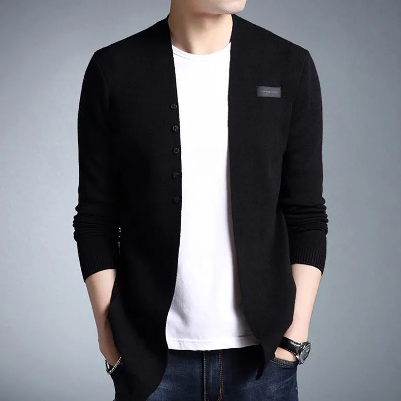 West Louis Middle-Long Length Solid Cardigan