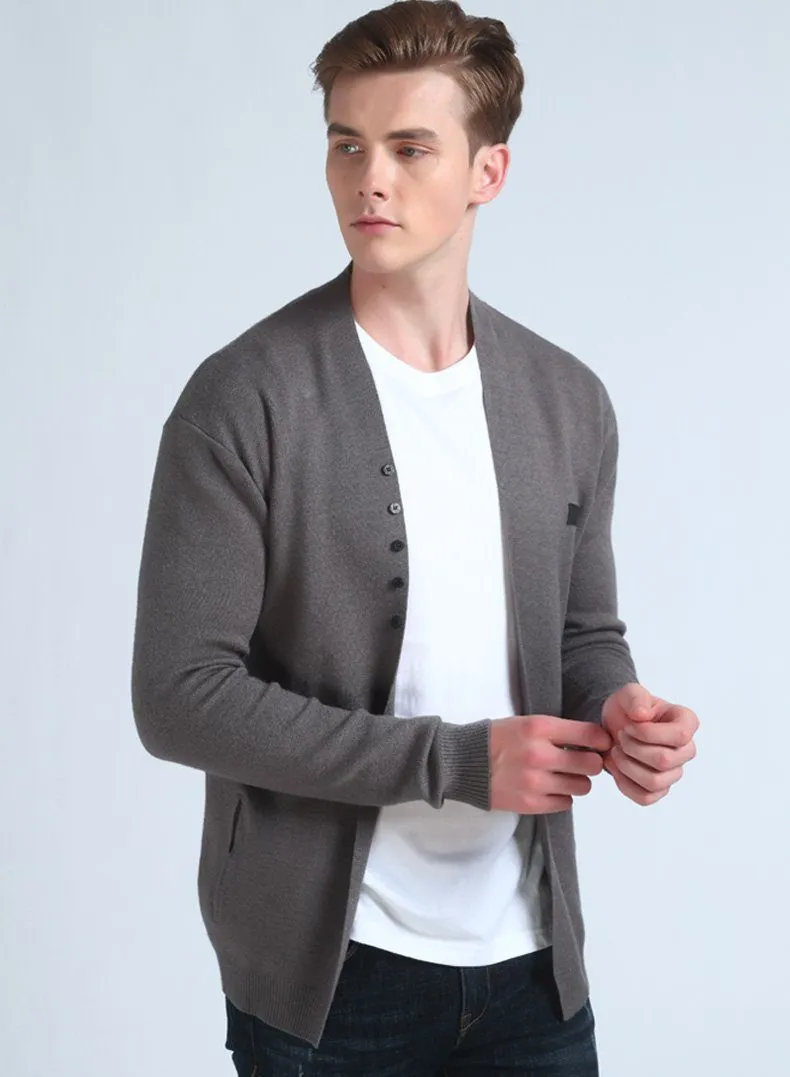 West Louis Middle-Long Length Solid Cardigan