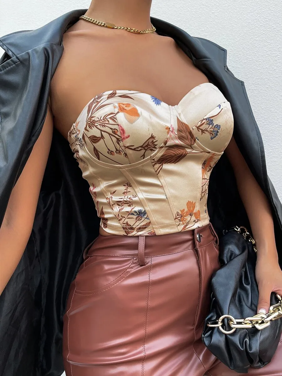 West Satin Tube Top