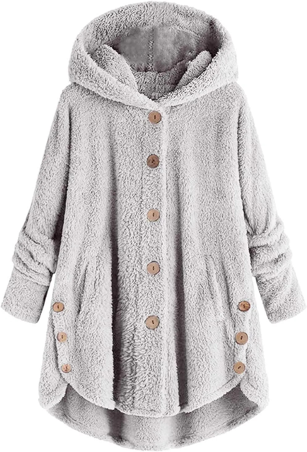 Winter Coats for Women, Fuzzy Fleece Pullover Hooded Sweatshirt Plus Size Soft Warm Oversized Hoodies Clothes