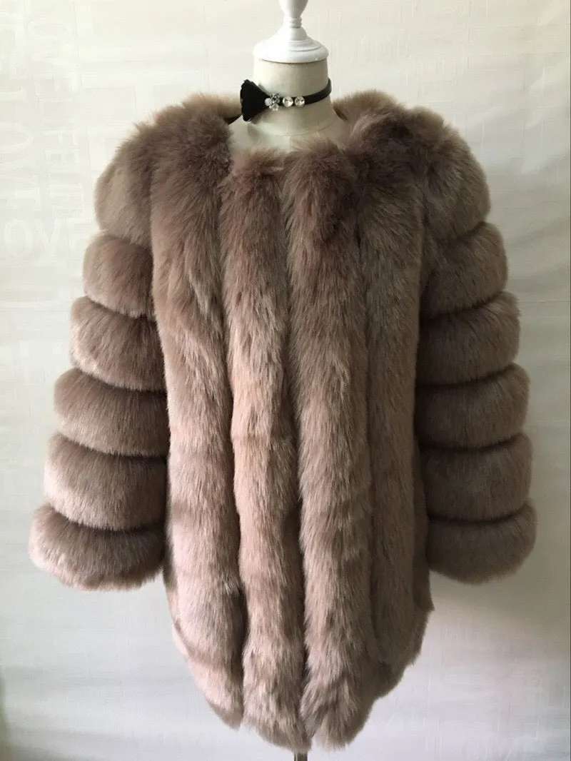 Winter Thick Faux Fur Outerwear