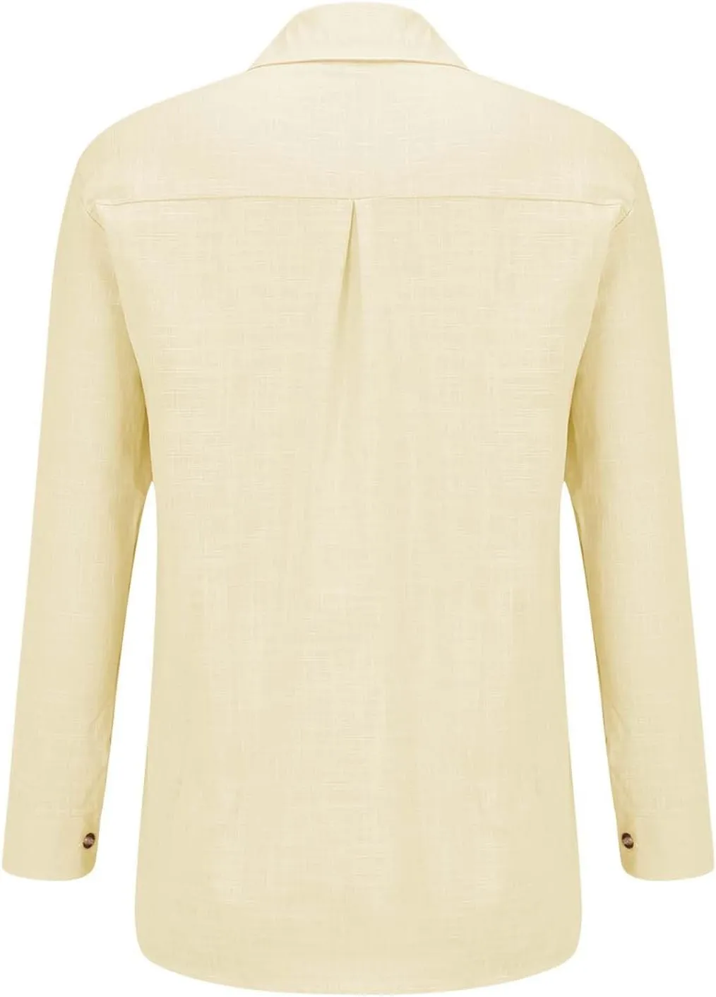 Womens Cotton Linen Button Down Shirts Business Casual Long Sleeve Outfit Daily Spring&Summer Blouses for Women 2025