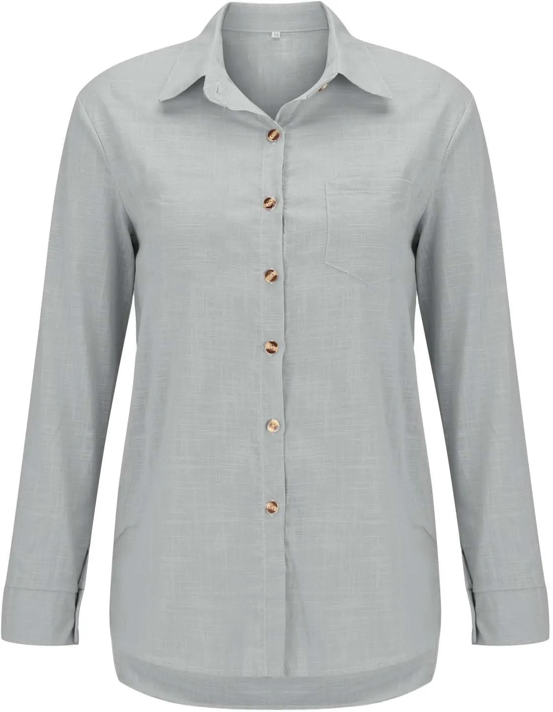 Womens Cotton Linen Button Down Shirts Business Casual Long Sleeve Outfit Daily Spring&Summer Blouses for Women 2025