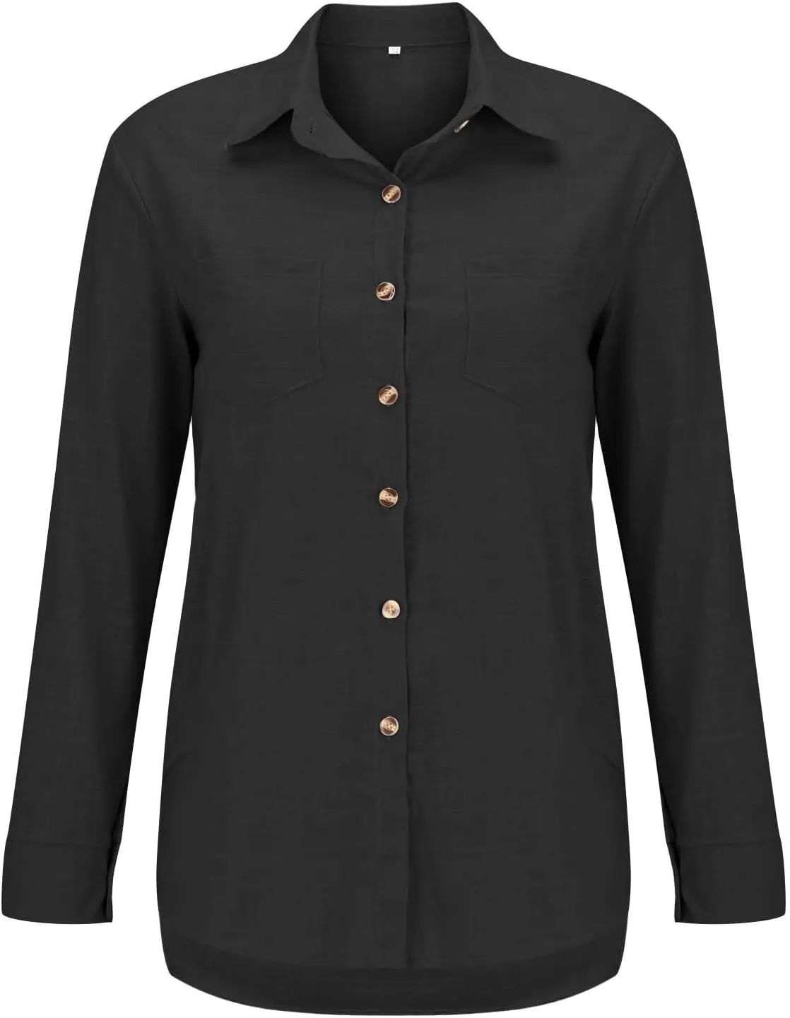 Womens Cotton Linen Button Down Shirts Business Casual Long Sleeve Outfit Daily Spring&Summer Blouses for Women 2025
