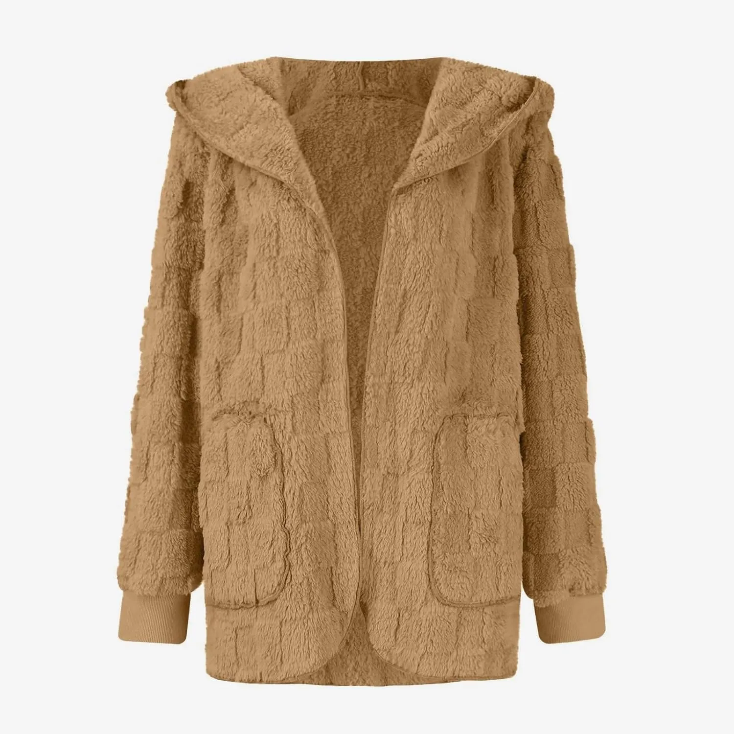 Womens Fleece Jacket Oversized Zip Up Sherpa Fuzzy Casual Coats Fall Winter Warm Outerwear 2024 Clothes with Pockets