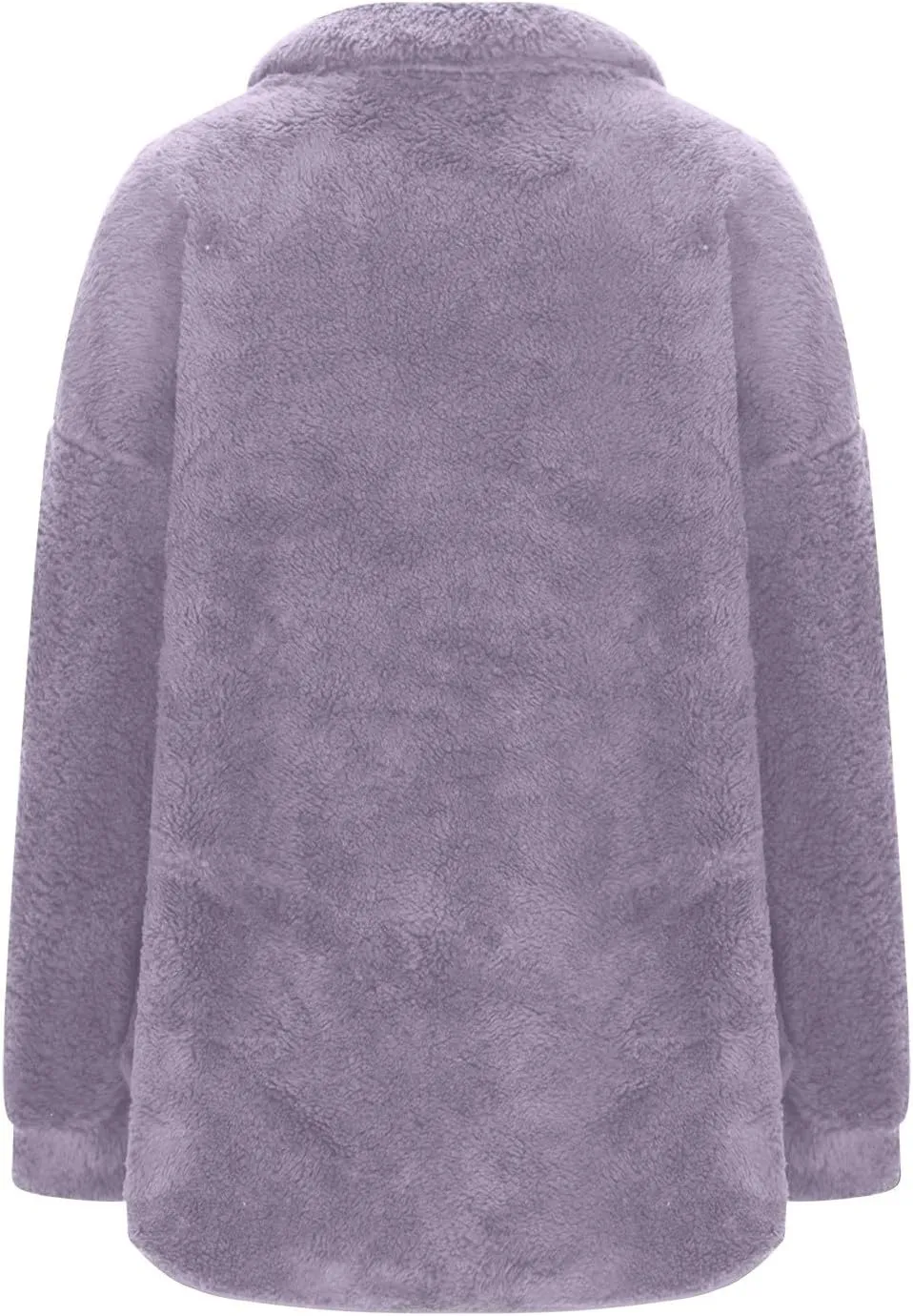 Womens Half Zip Sherpa Pullover Fuzzy Fleece Oversized Sweatshirts Long Sleeve Winter Warm Outerwear With Pockets
