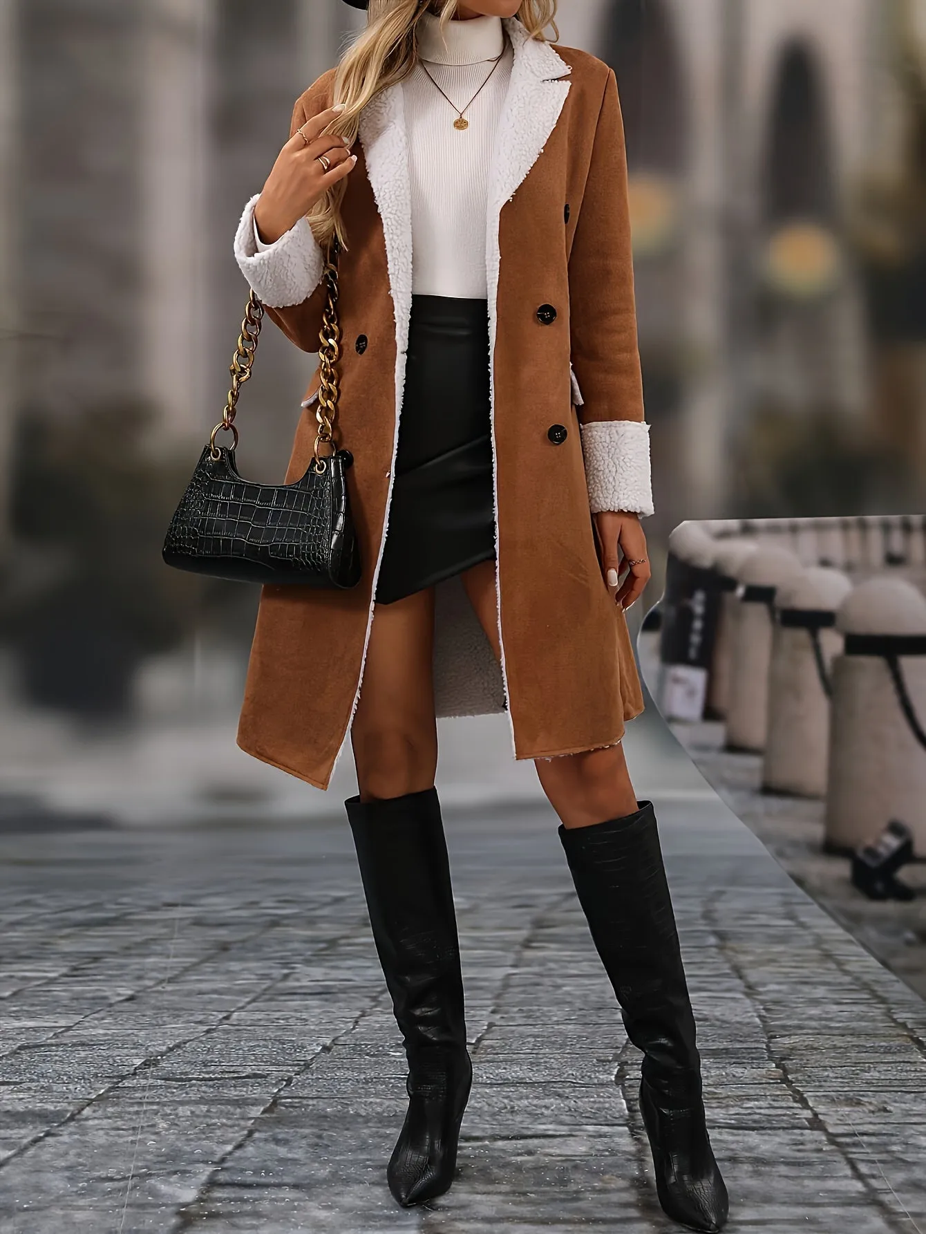 Women'S Jackets Winter Imitation Lamb Down Vintage Coat Fashion Thicken Korean Warm Loose Woman Clothing Mid Length Coat