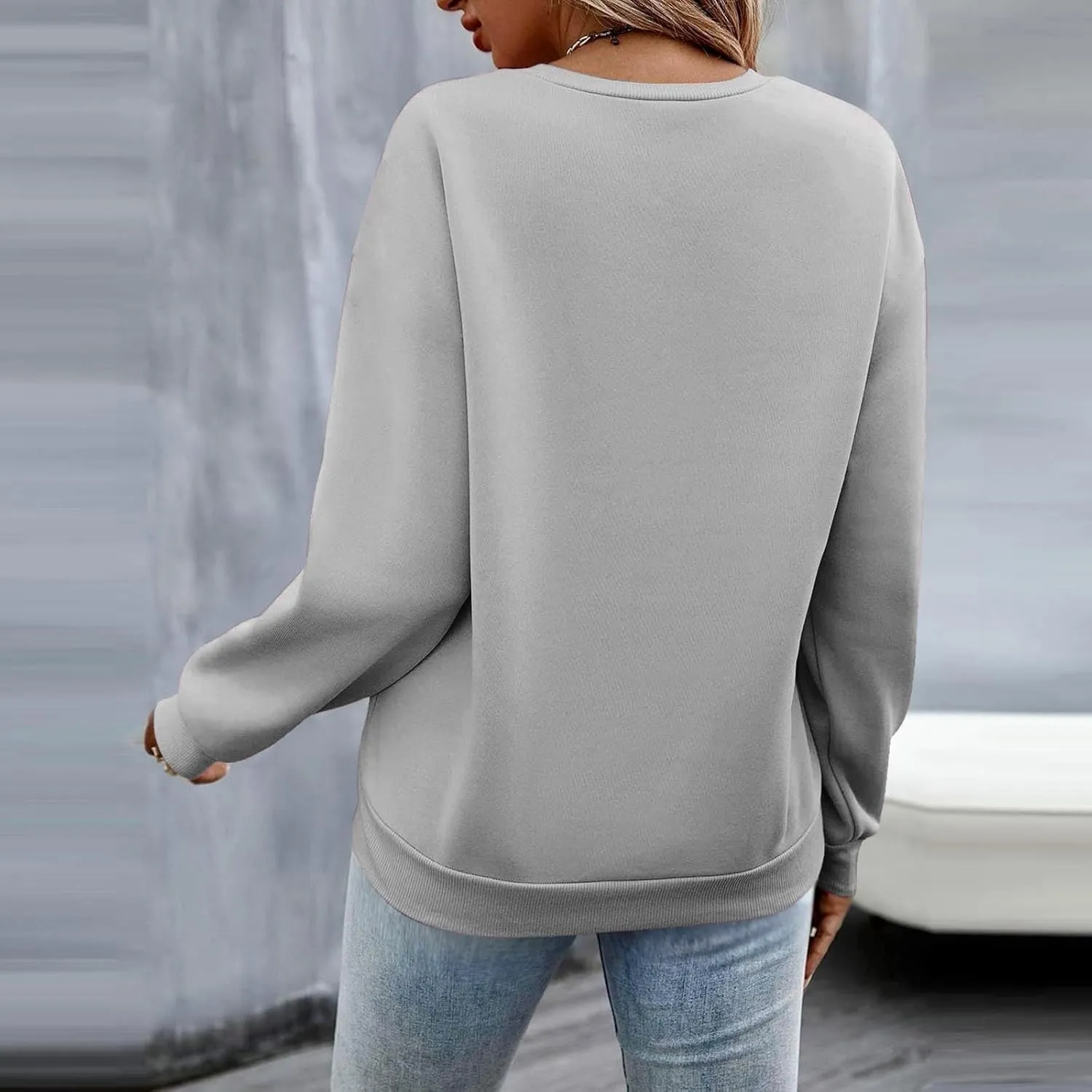 Womens Oversized Sweatshirts Cute Crewneck Long Sleeve Fleece Pullover Tops Winter Outfits Fashion Clothes 2024