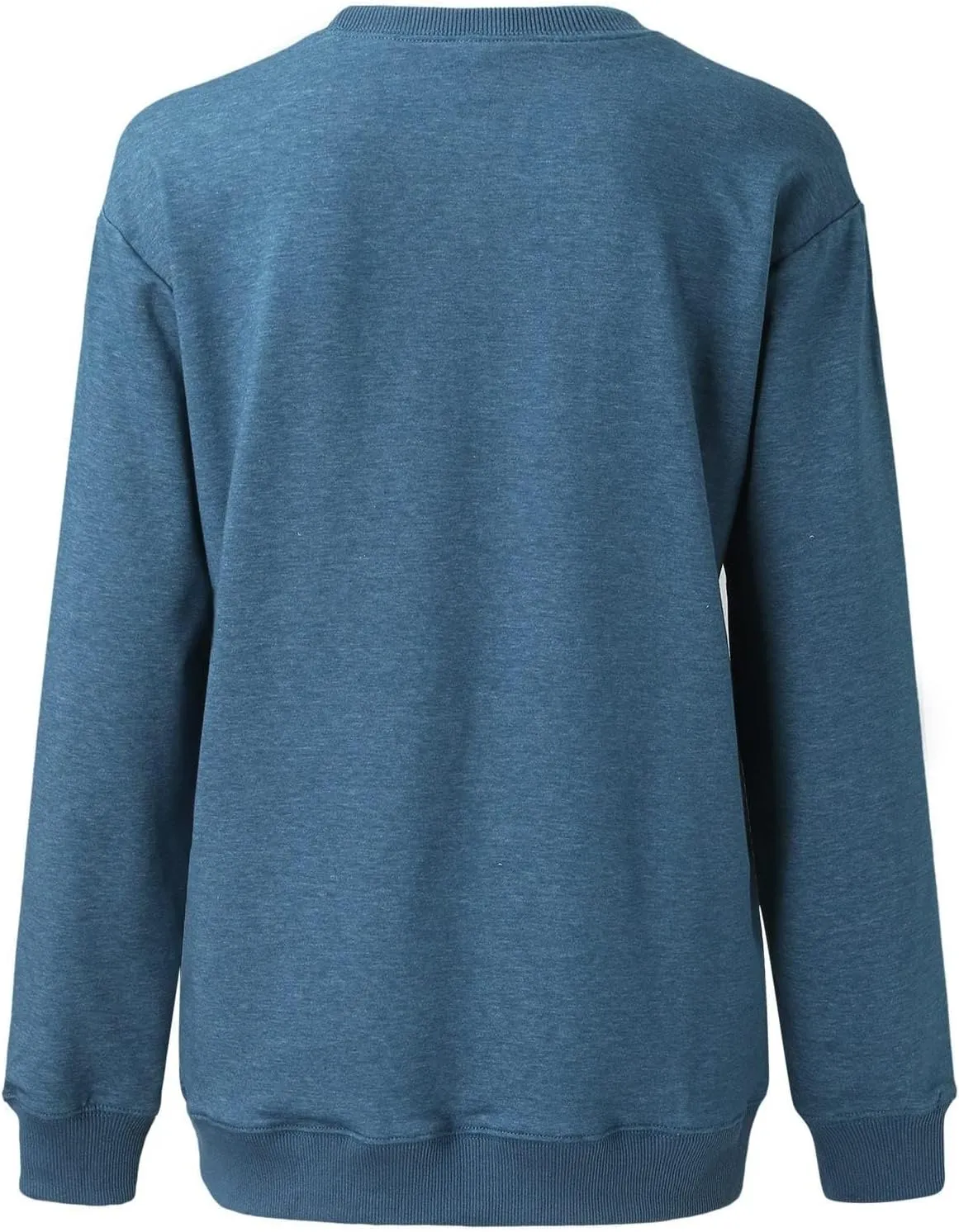 Womens Sweatshirt Plus Size Workout Solid Color Tops Casual Long Sleeve Shirts Fall Crewneck Clothes 2024