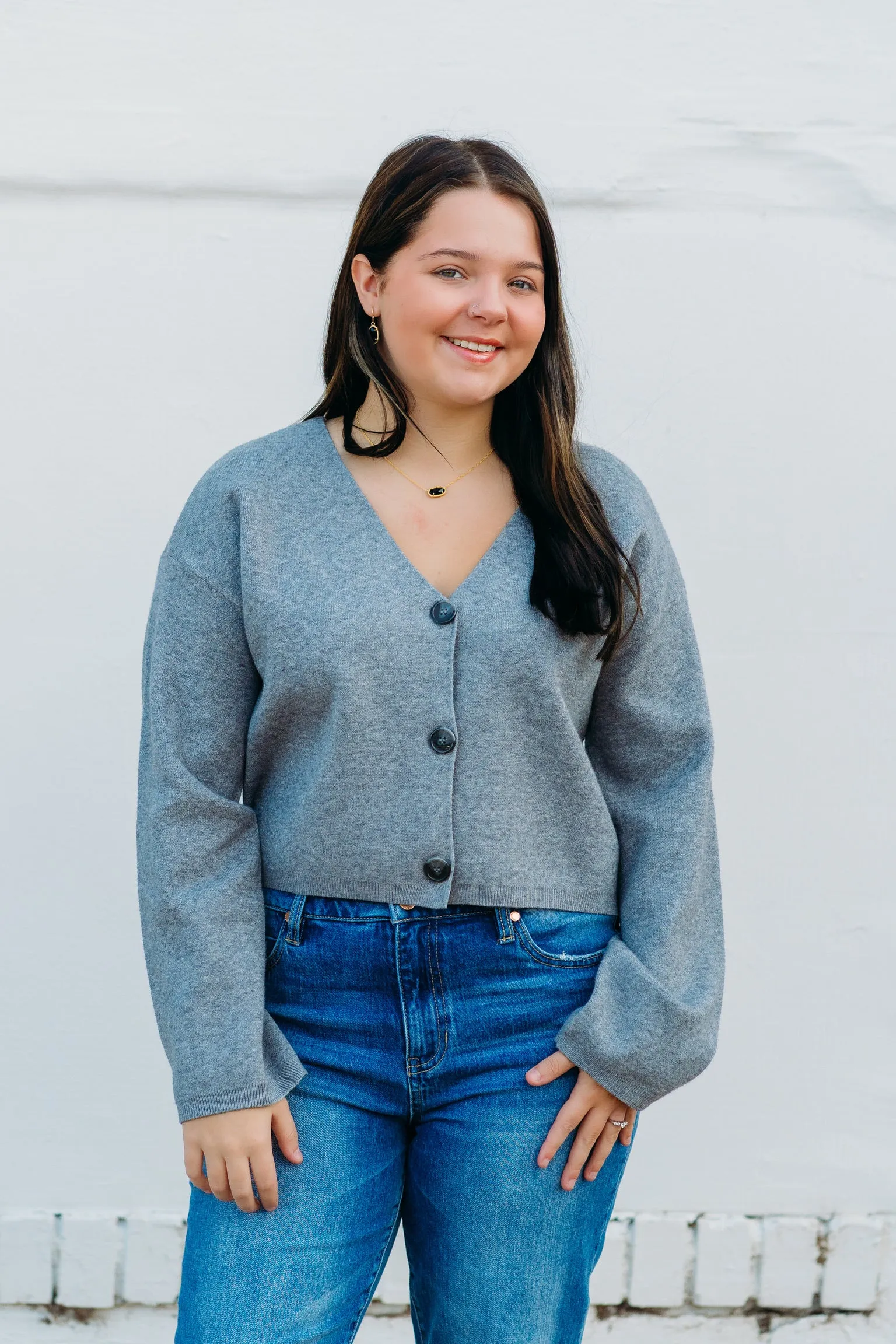 Z Supply: Estelle Cardigan in Classic Heather Grey ZW241245