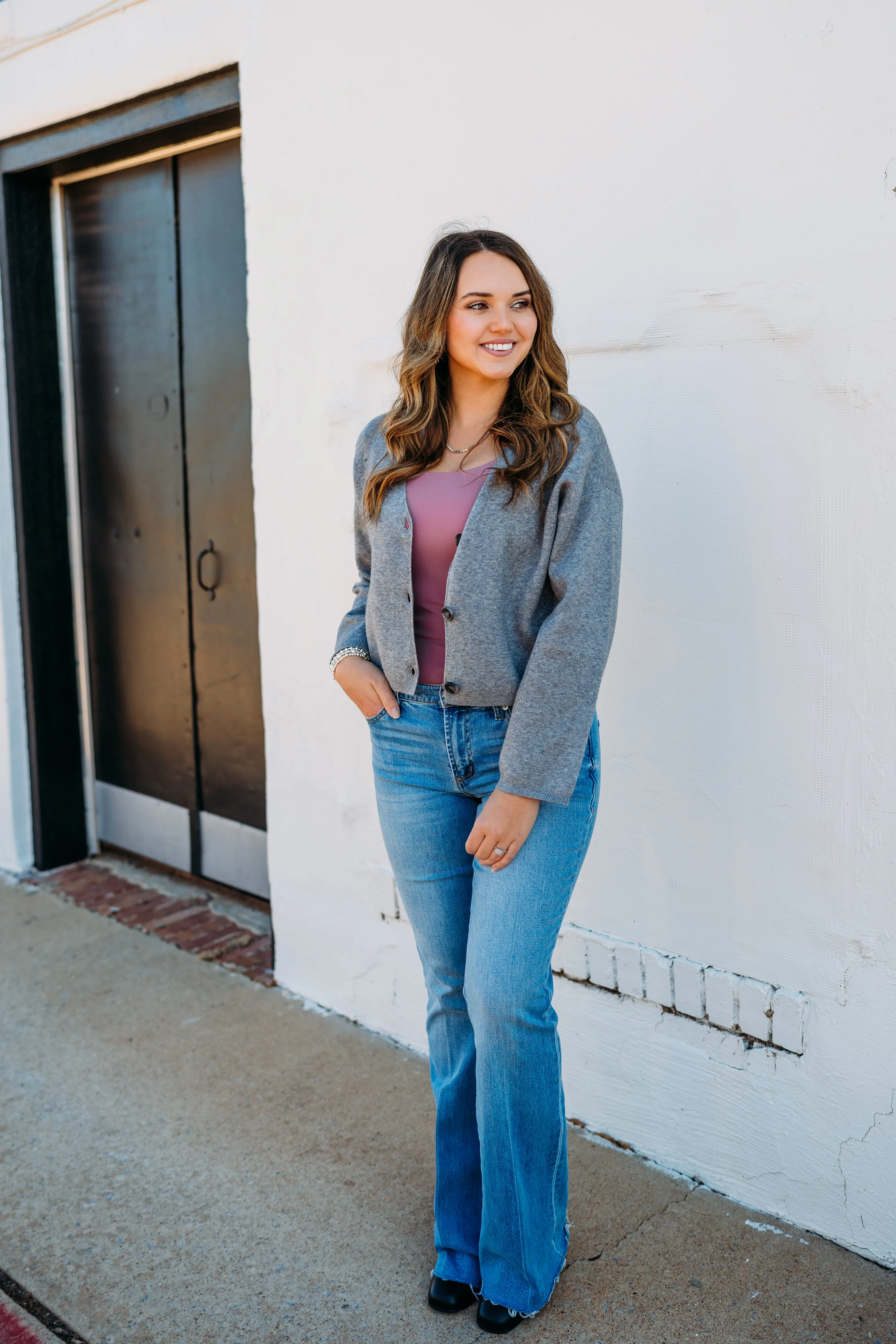Z Supply: Estelle Cardigan in Classic Heather Grey ZW241245