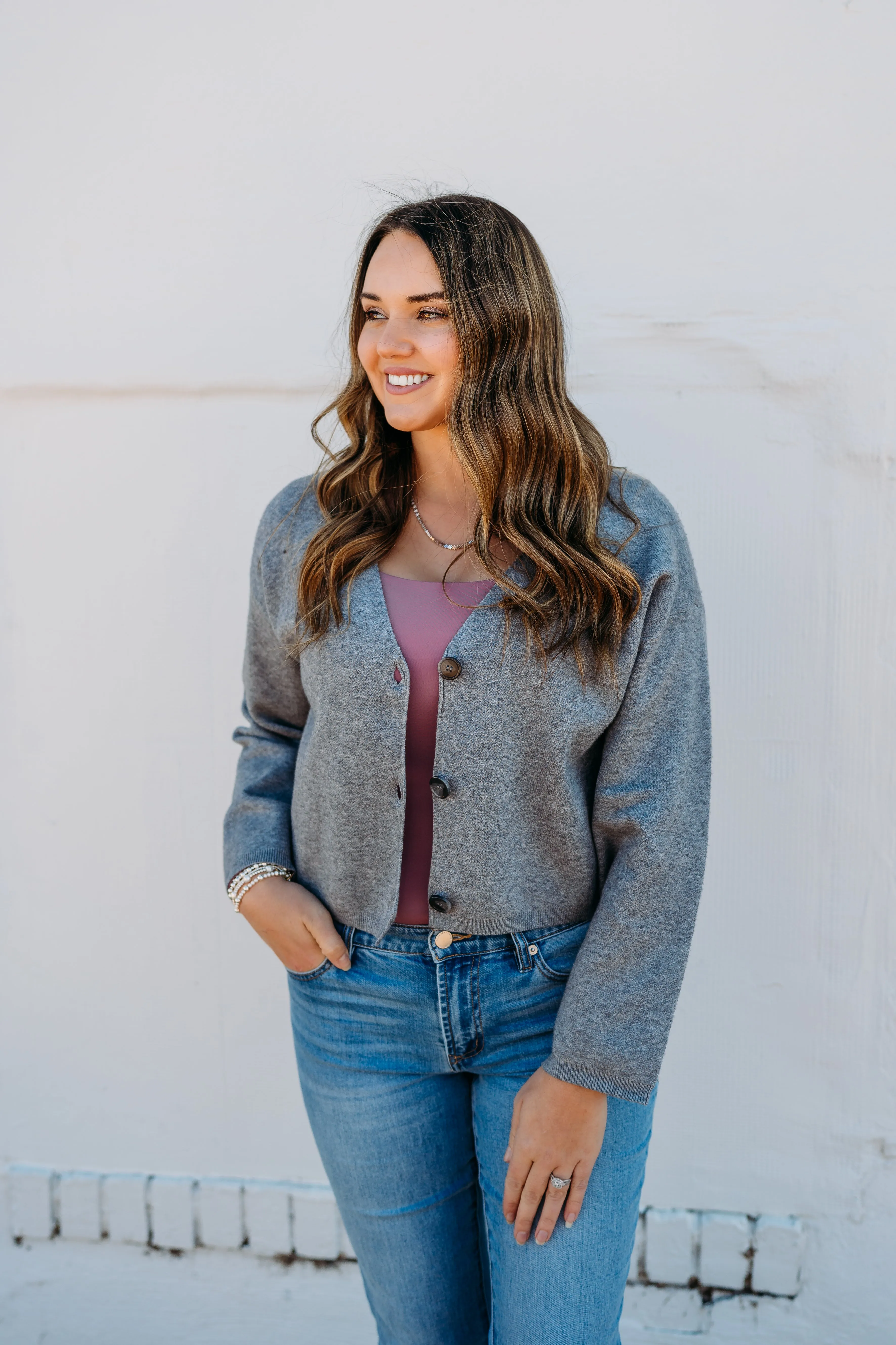 Z Supply: Estelle Cardigan in Classic Heather Grey ZW241245