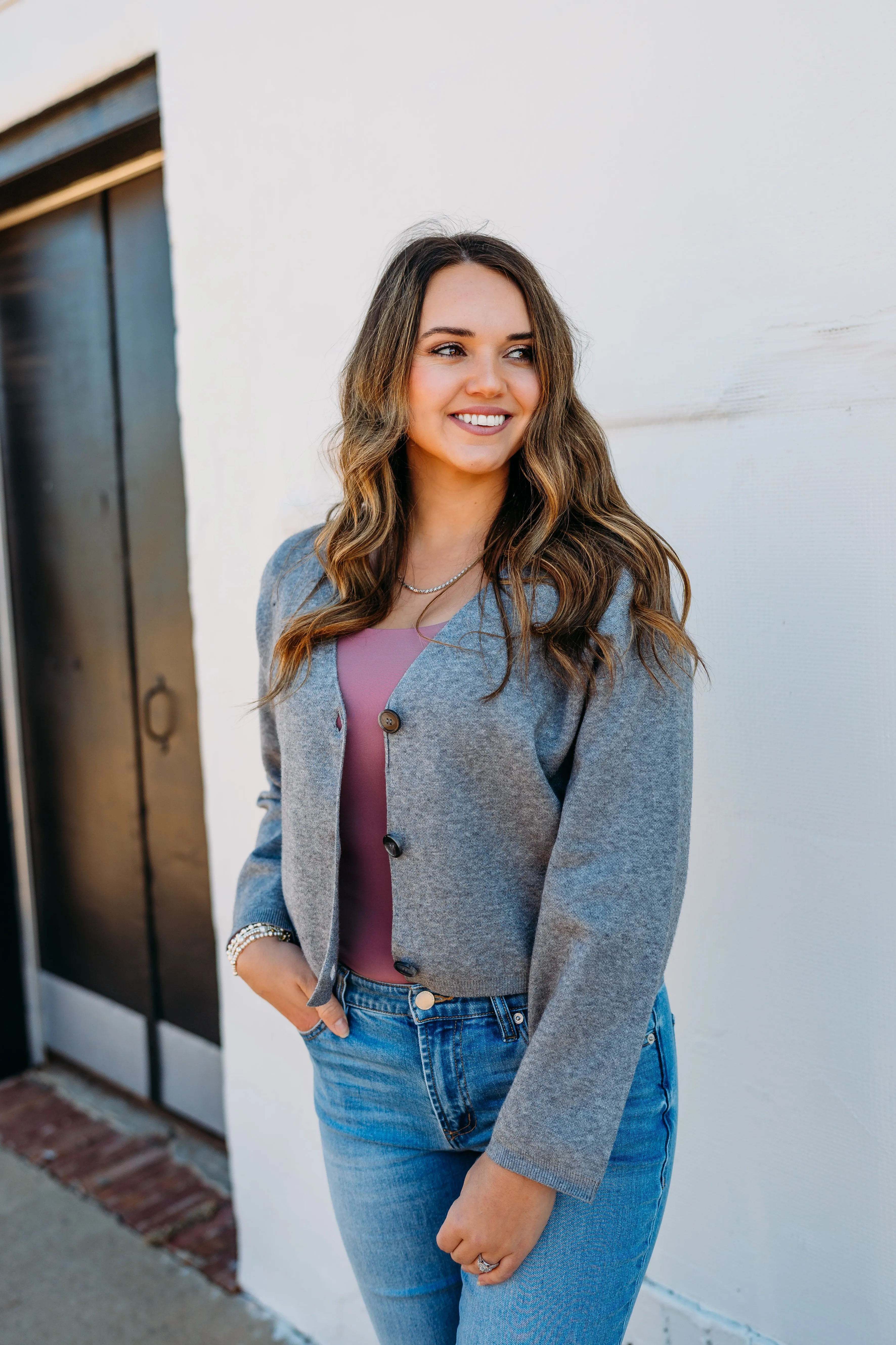 Z Supply: Estelle Cardigan in Classic Heather Grey ZW241245