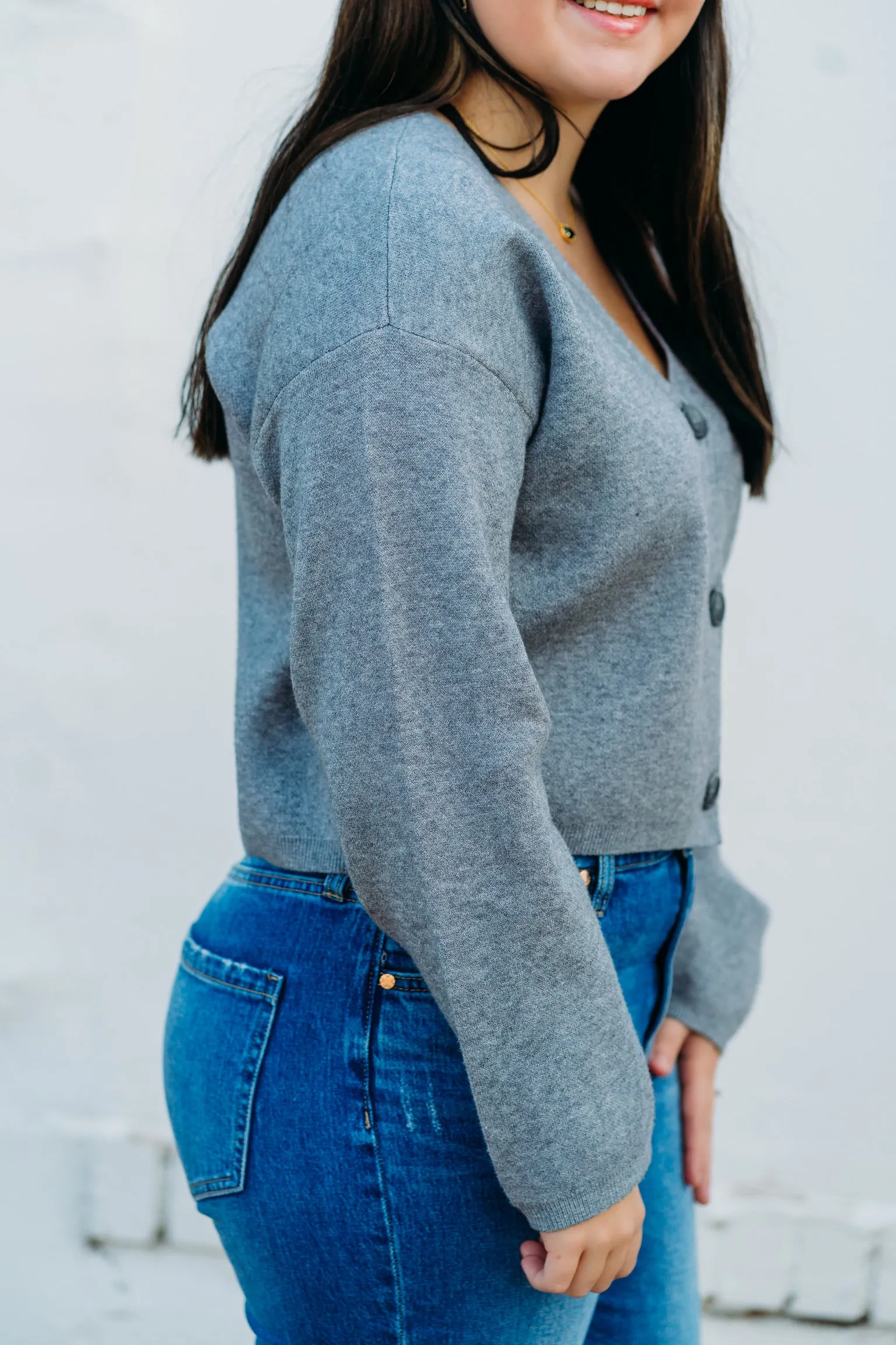 Z Supply: Estelle Cardigan in Classic Heather Grey ZW241245