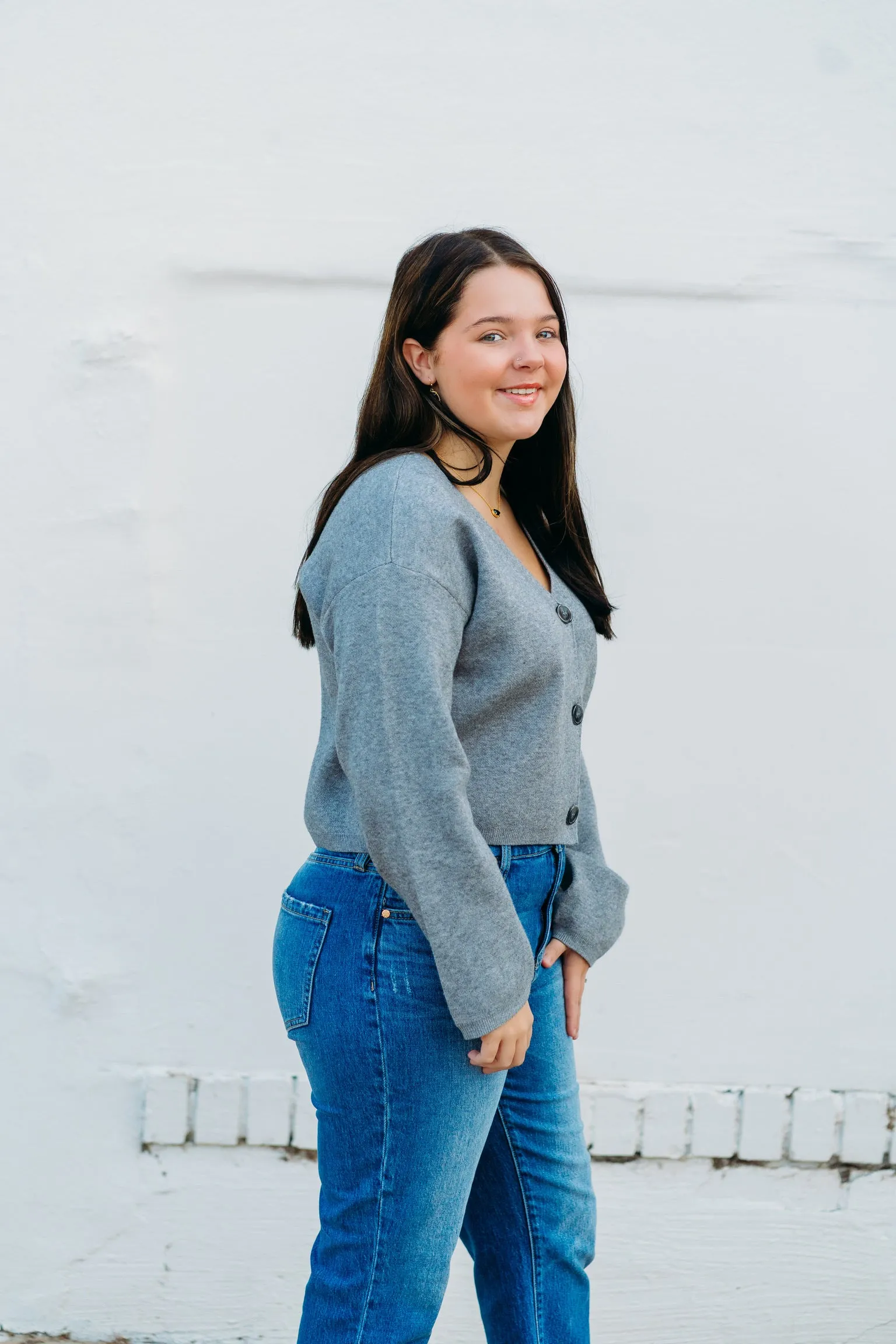 Z Supply: Estelle Cardigan in Classic Heather Grey ZW241245