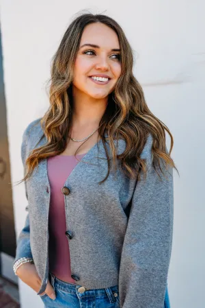 Z Supply: Estelle Cardigan in Classic Heather Grey ZW241245